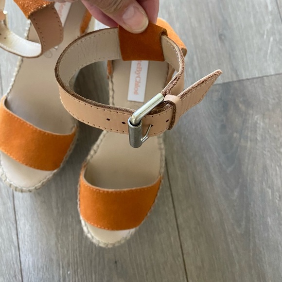 PRICE ⬇️ 
See by Chloe - Glyn Orange suede Espadrille Wedge - size 37 / 6.5 - Picture 6 of 10
